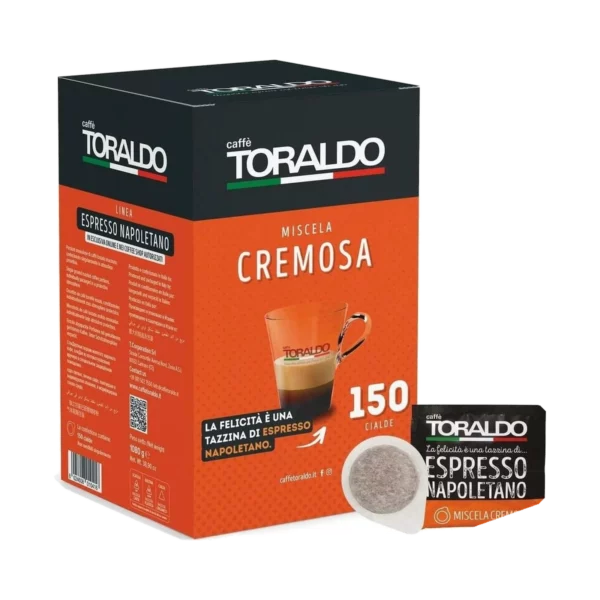 Caffè Toraldo Kaffeepads Cremosa – 150 ESE Pads 44 mm