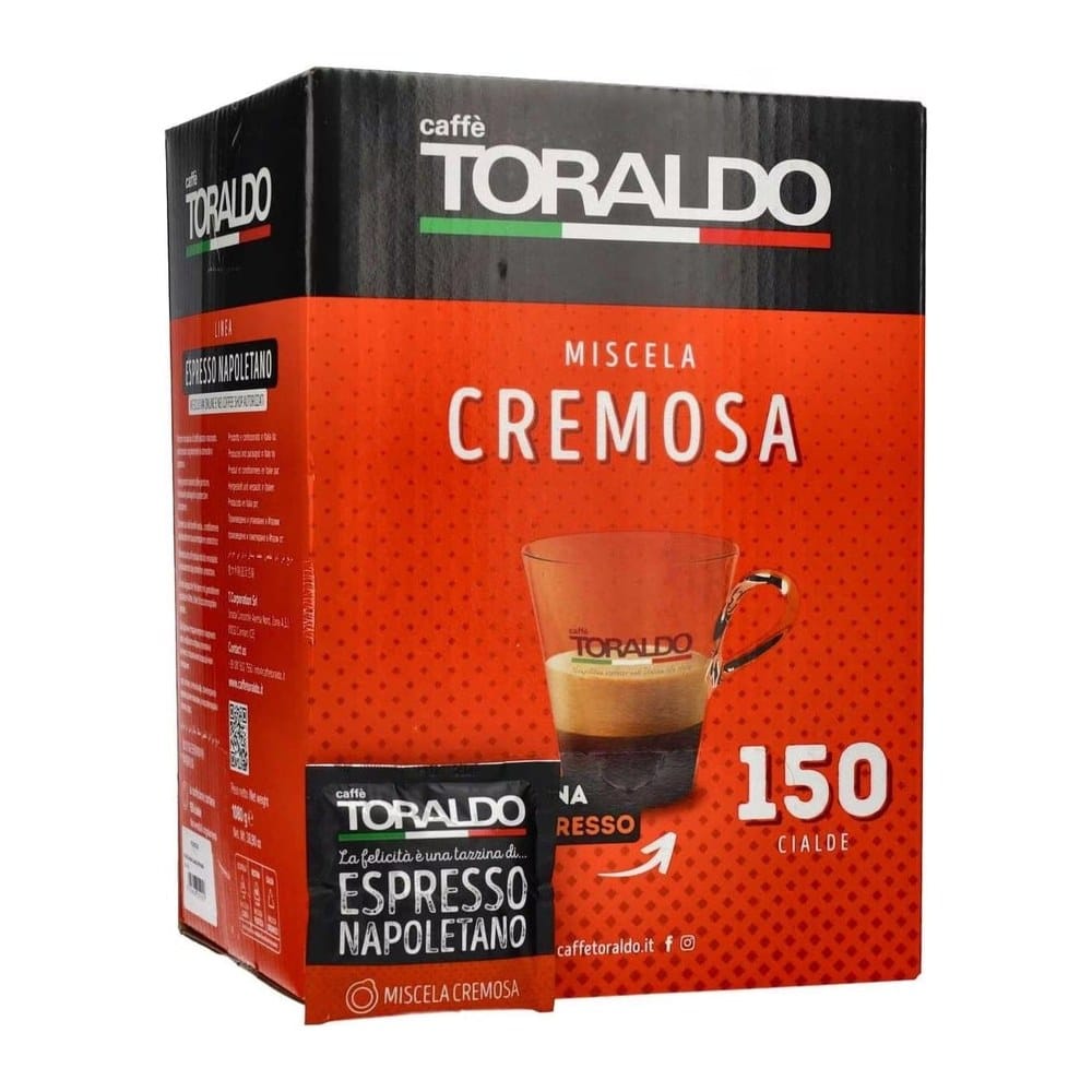 Caffè Toraldo Miscela Cremosa 150 Kaffeepads – Verpackung Vorderseite